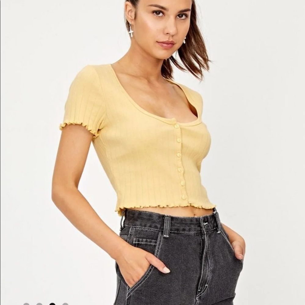 Glassons Frill Button Top